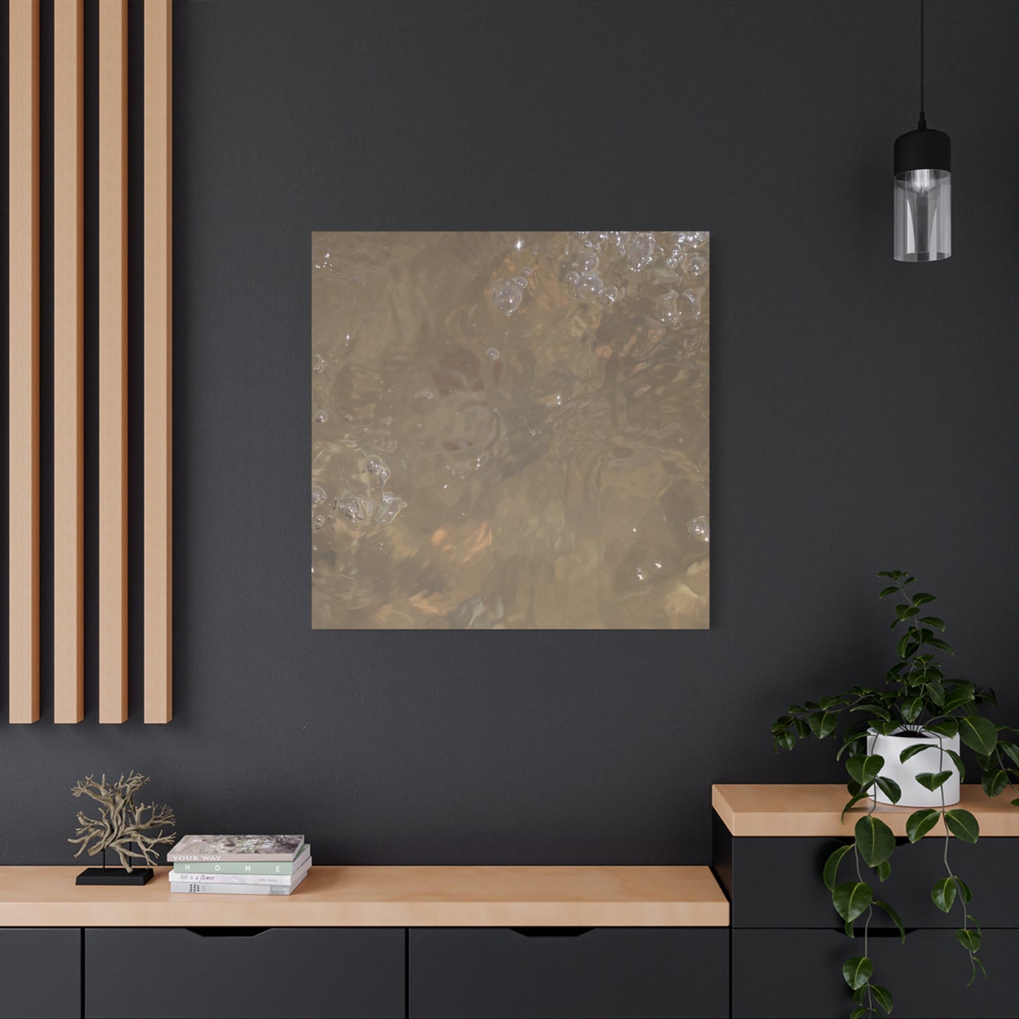 Echoes of Liquid Gold - Unique Frameless Canvas Wall Art