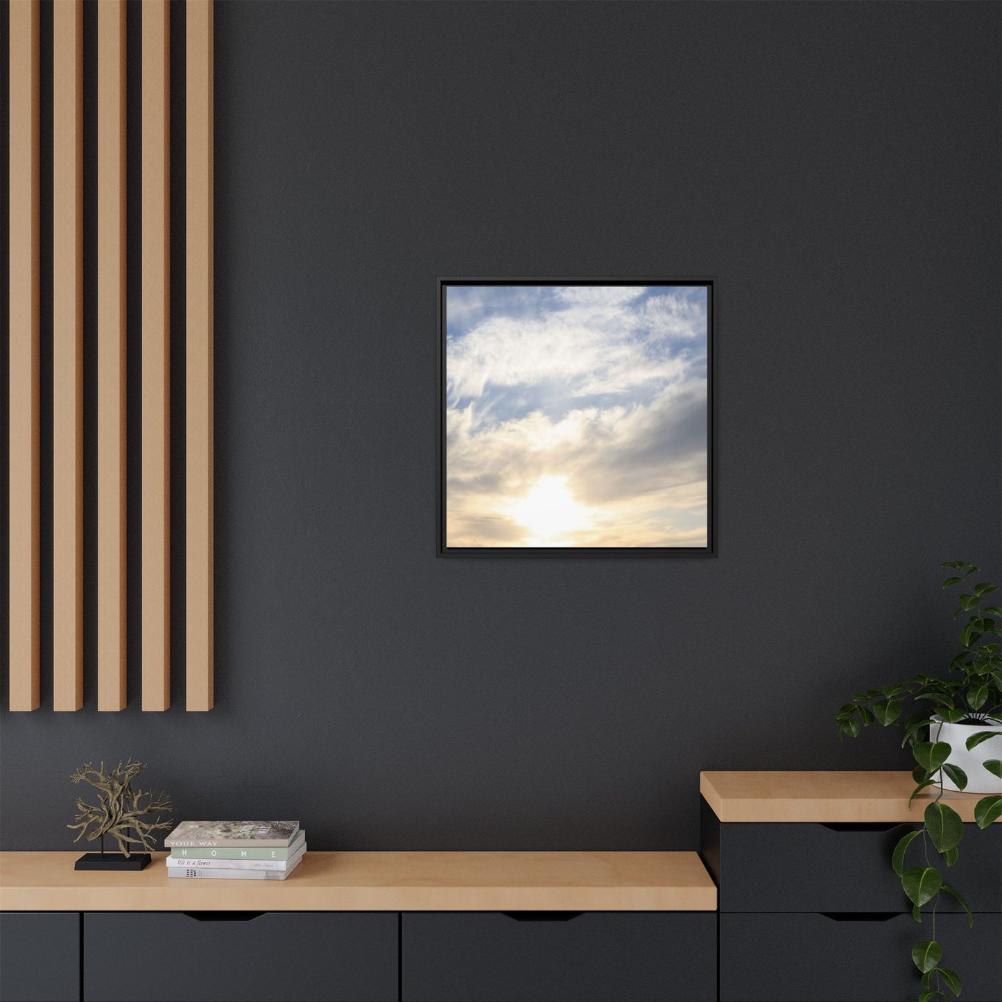 Sky's Ethereal Whisper - Unique Stretched Canvas Wall Art