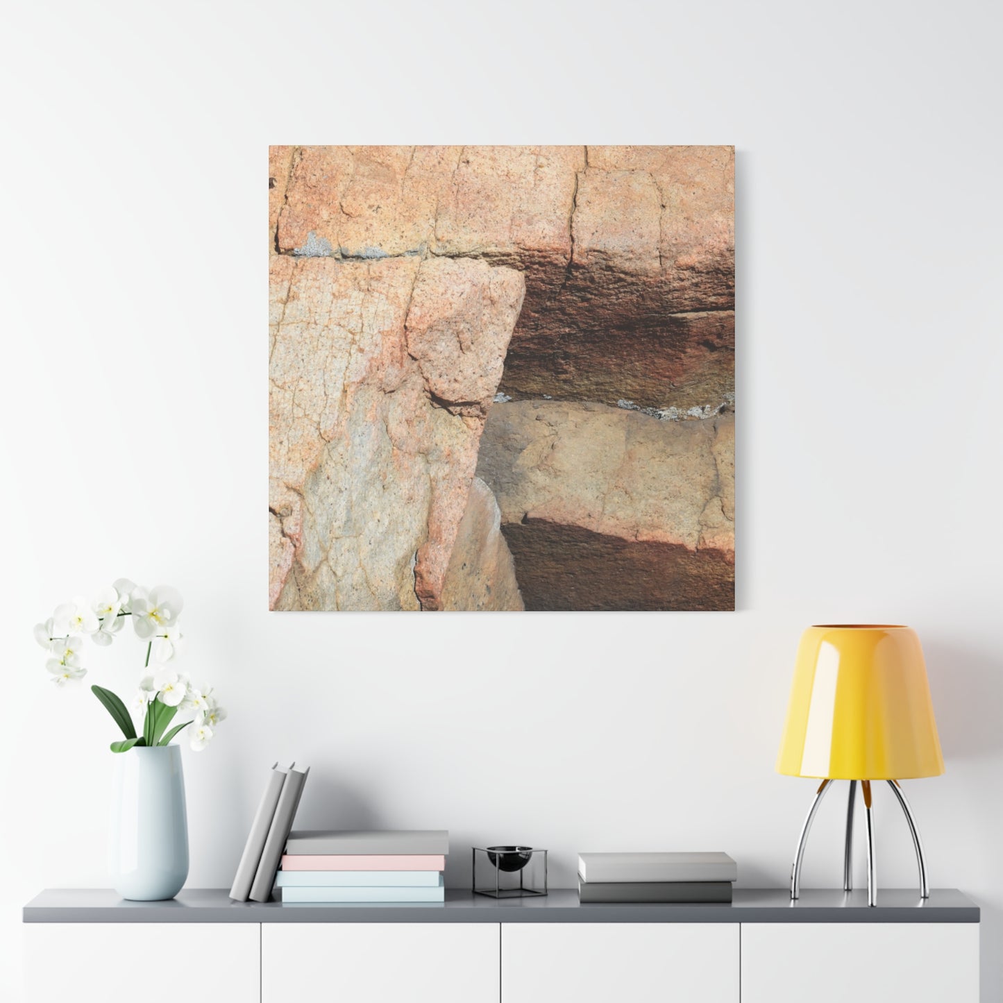 Layered Echoes - Unique Frameless Canvas Wall Art