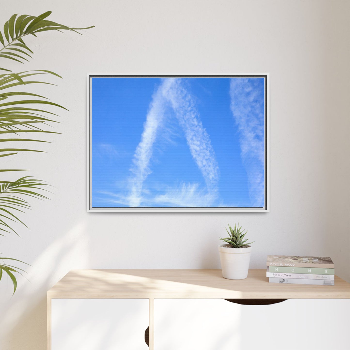Skyward Whispers - Unique Stretched Canvas Wall Art