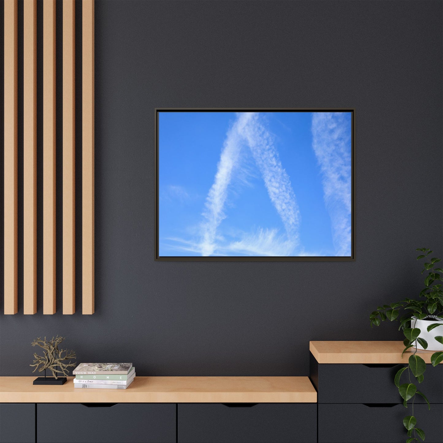 Skyward Whispers - Unique Stretched Canvas Wall Art