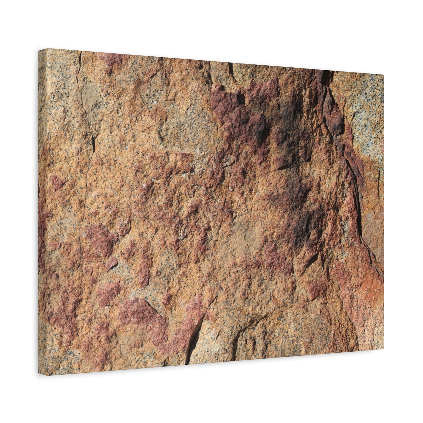 Lithic Veins of Ember - Unique Frameless Canvas Wall Art