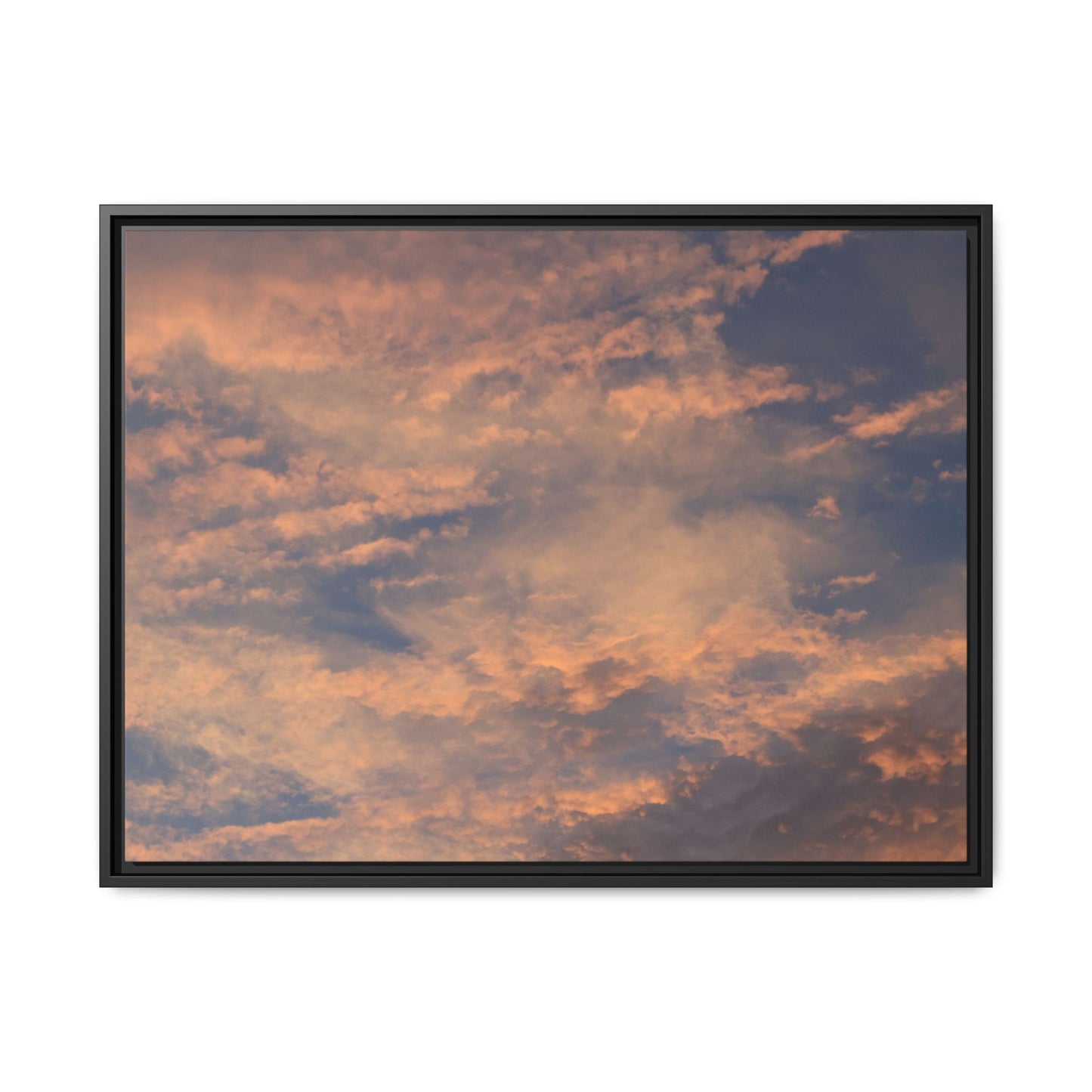 Sunset's Ethereal Canvas - Unique Stretched Canvas Wall Art