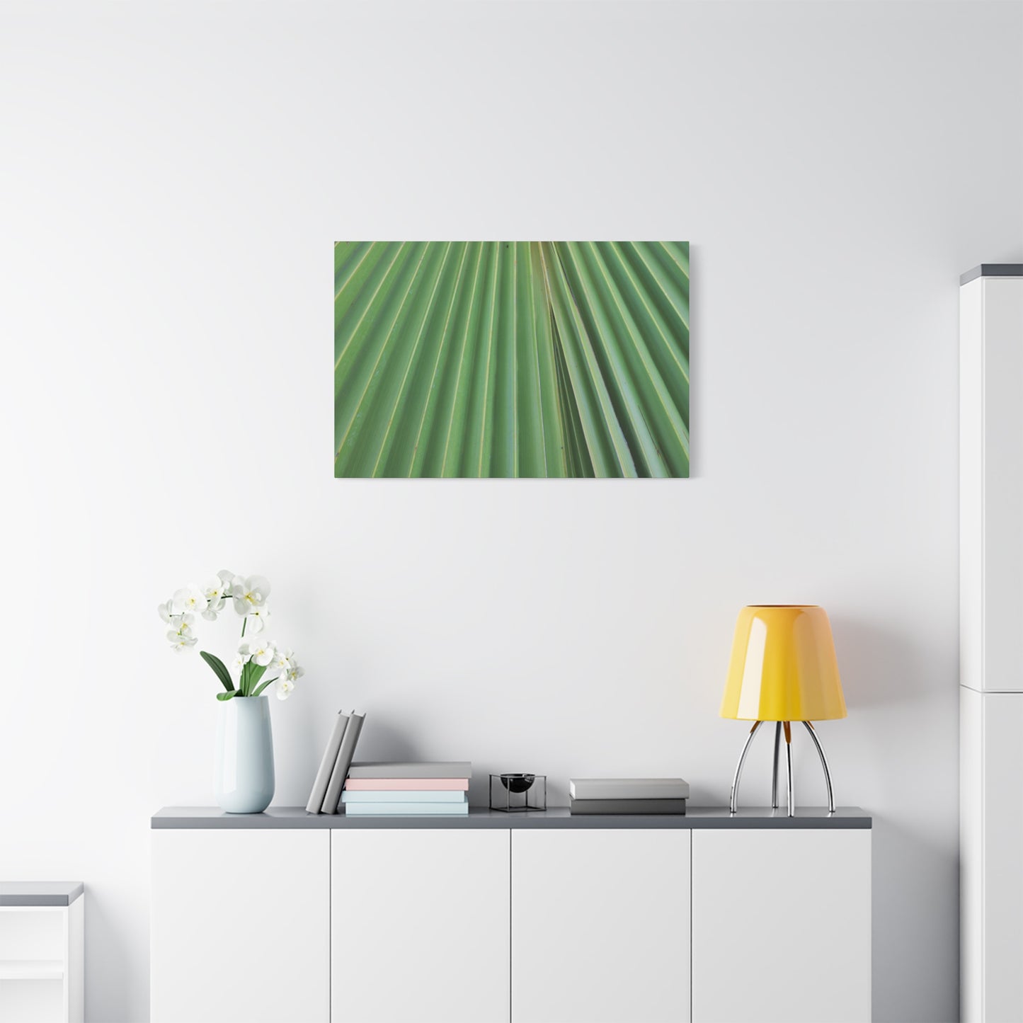 Fan of Green - Unique Frameless Canvas Wall Art