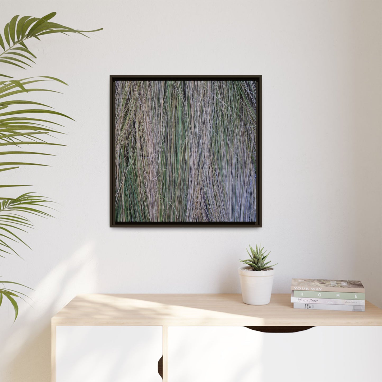 Whispers of Silver Grass - Unique Stretched Canvas Wall Art