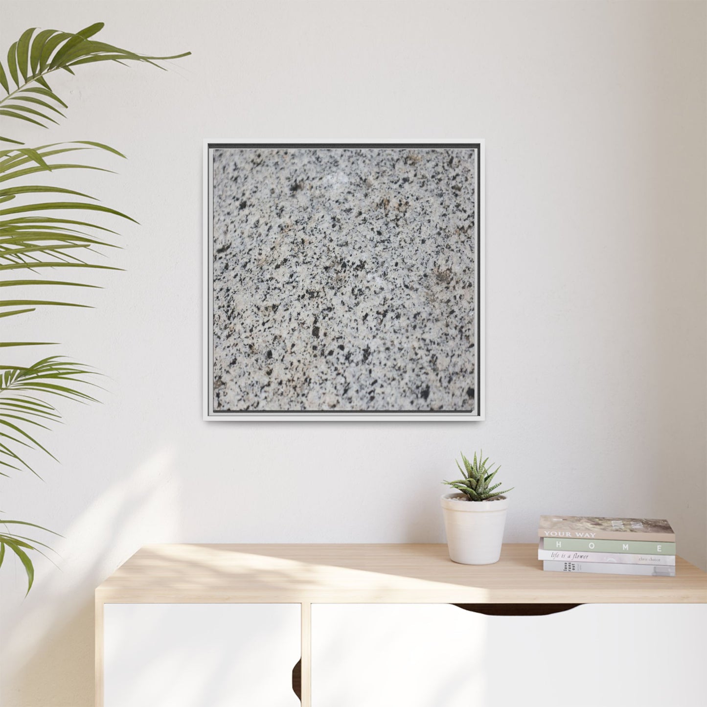 Monochrome Mosaic - Unique Stretched Canvas Wall Art