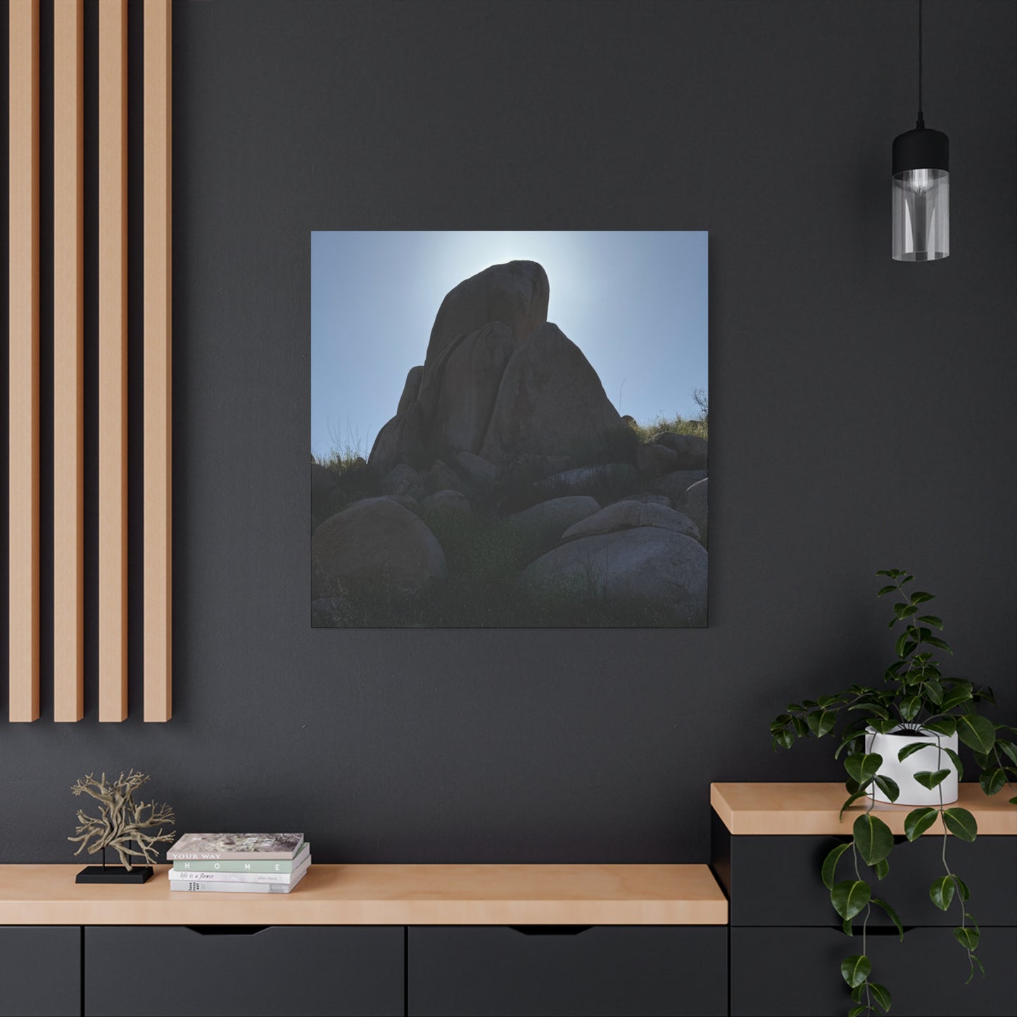 Rocks of Solitude - Unique Frameless Canvas Wall Art
