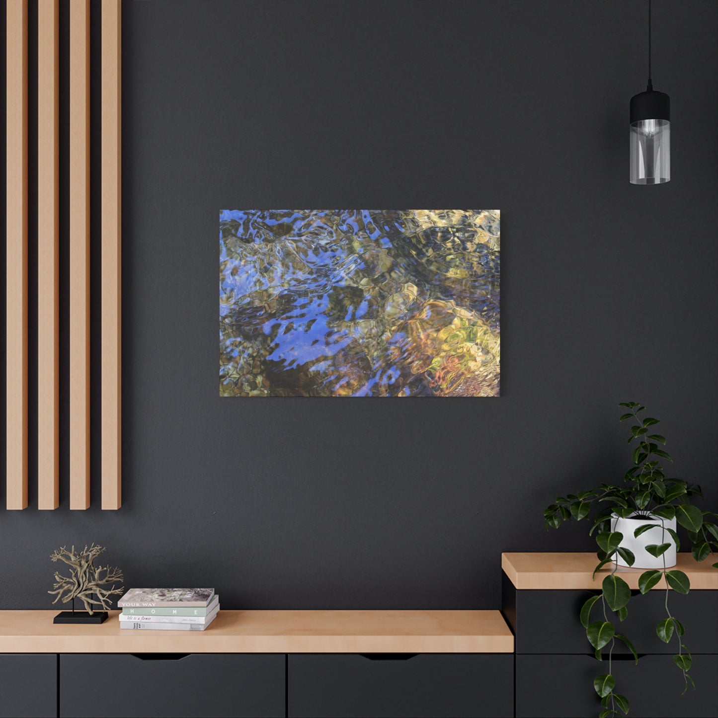 Azure Fragments - Unique Frameless Canvas Wall Art