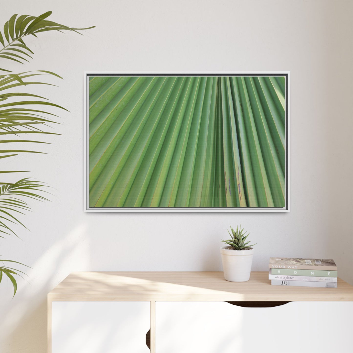Emerald Rays - Unique Stretched Canvas Wall Art