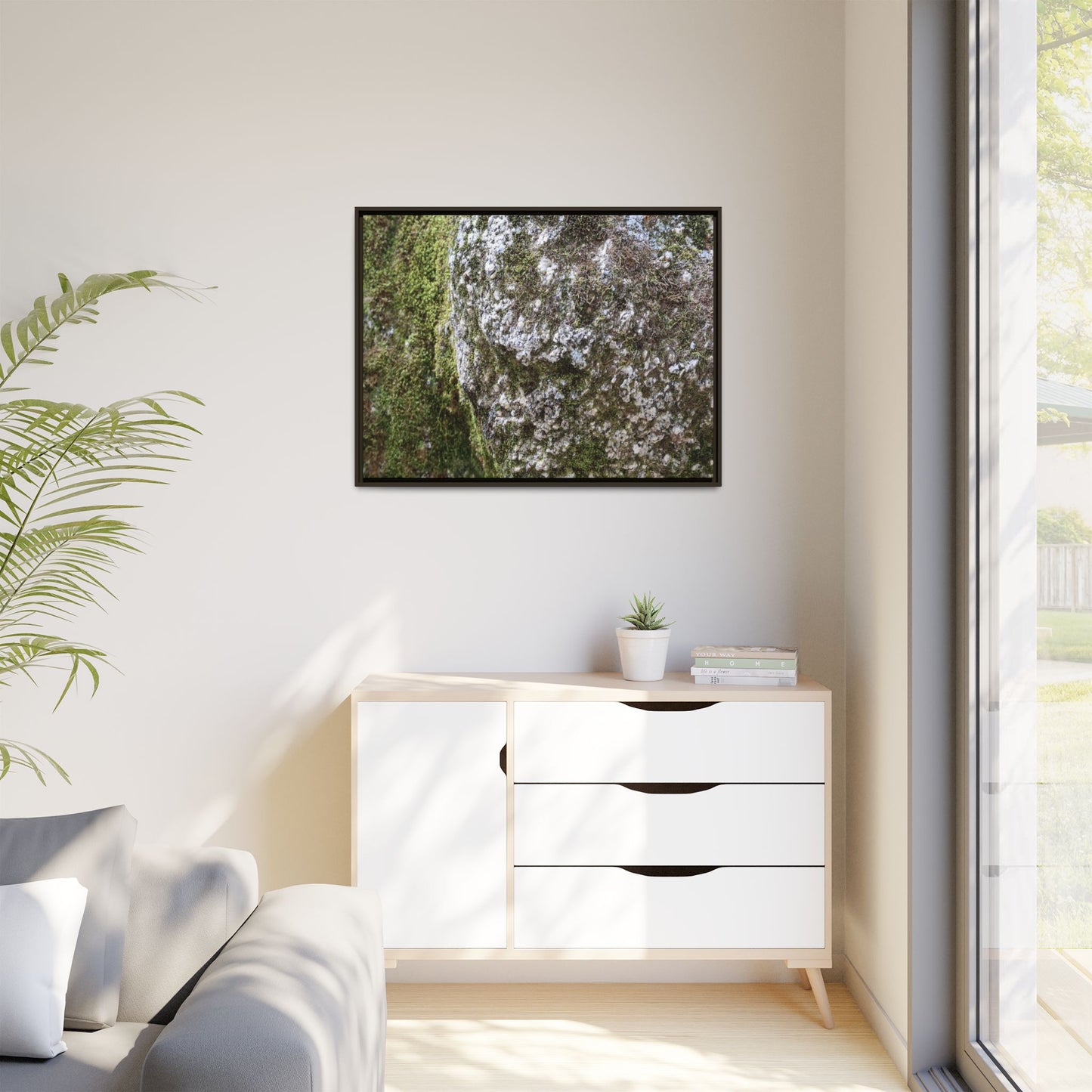 Lichen Landscape - Unique Stretched Canvas Wall Art