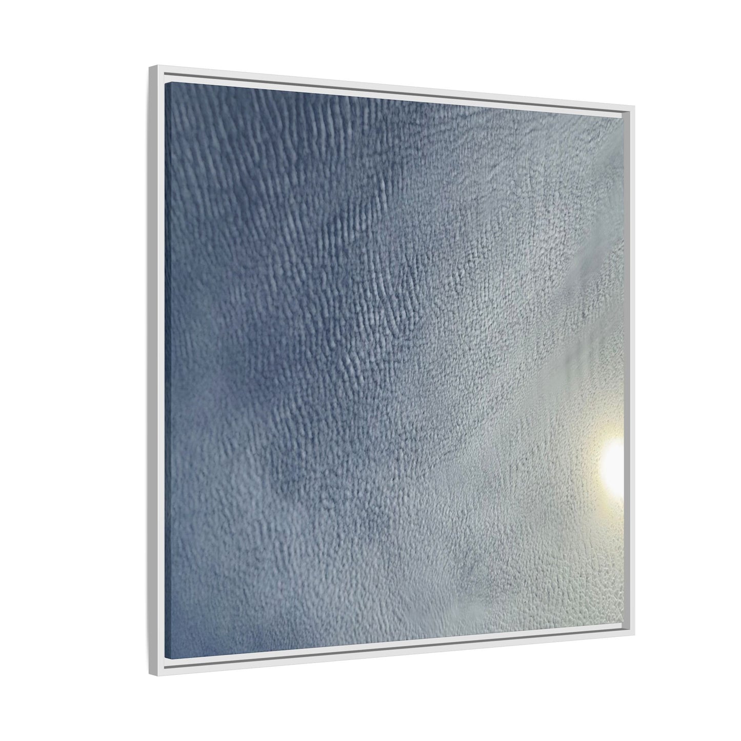 Undulating Whispers of Cerulean Stillness - Unique Stretched Canvas Wall Art