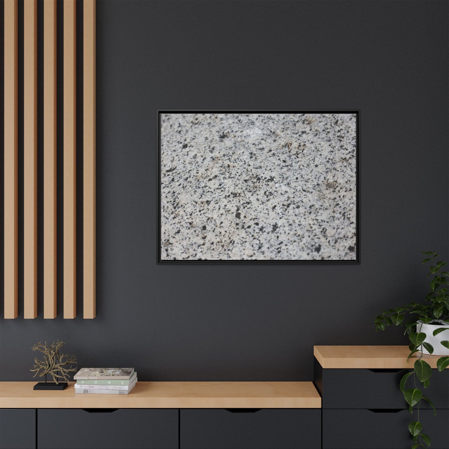 Monochrome Mosaic - Unique Stretched Canvas Wall Art