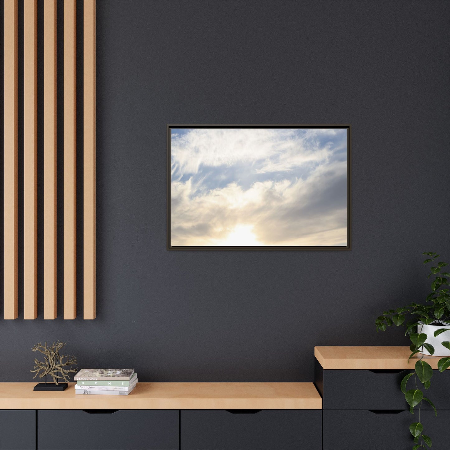 Sky's Ethereal Whisper - Unique Stretched Canvas Wall Art