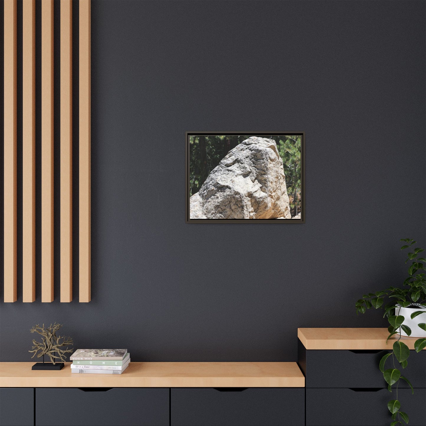 Stone's Silent Whisper - Unique Stretched Canvas Wall Art