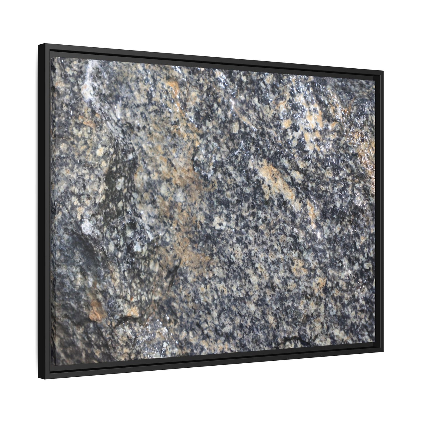 Crystalline Echoes - Unique Stretched Canvas Wall Art