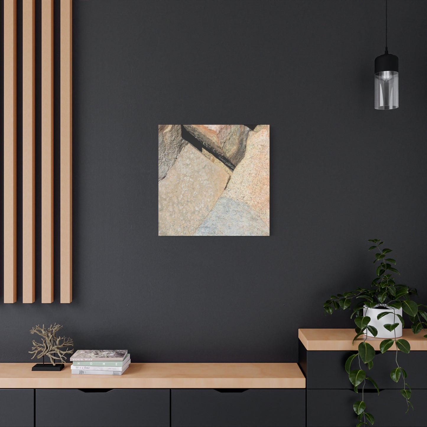 Stone Fragments - Unique Frameless Canvas Wall Art