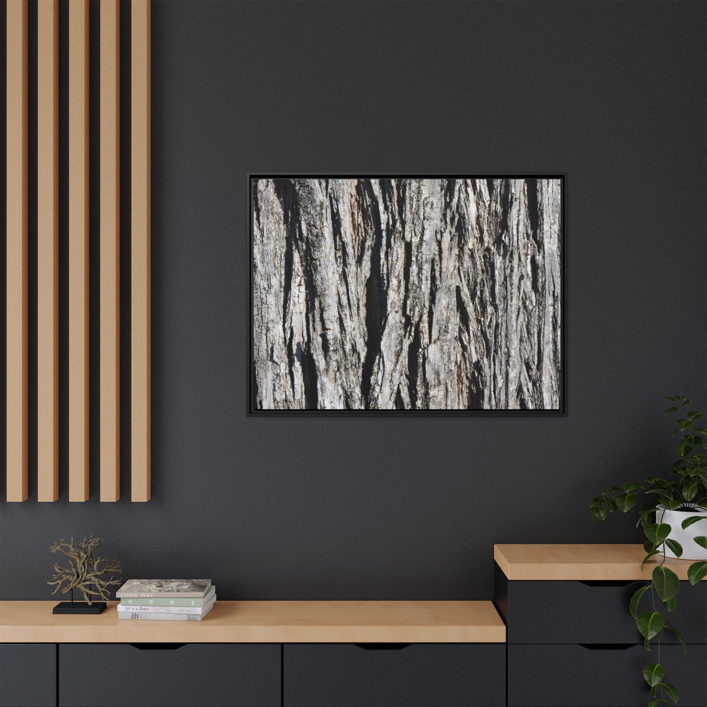Bark Lines - Unique Stretched Canvas Wall Art