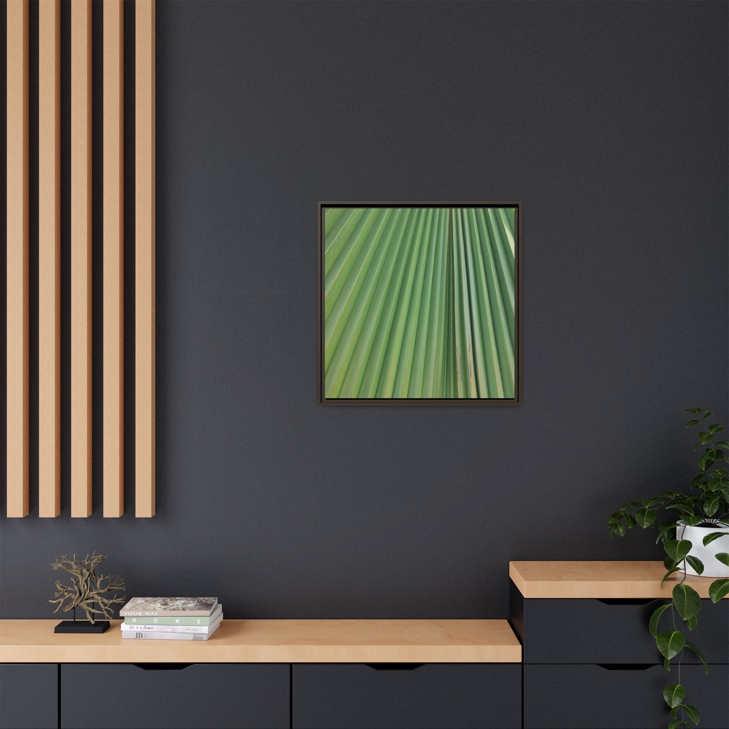Emerald Rays - Unique Stretched Canvas Wall Art