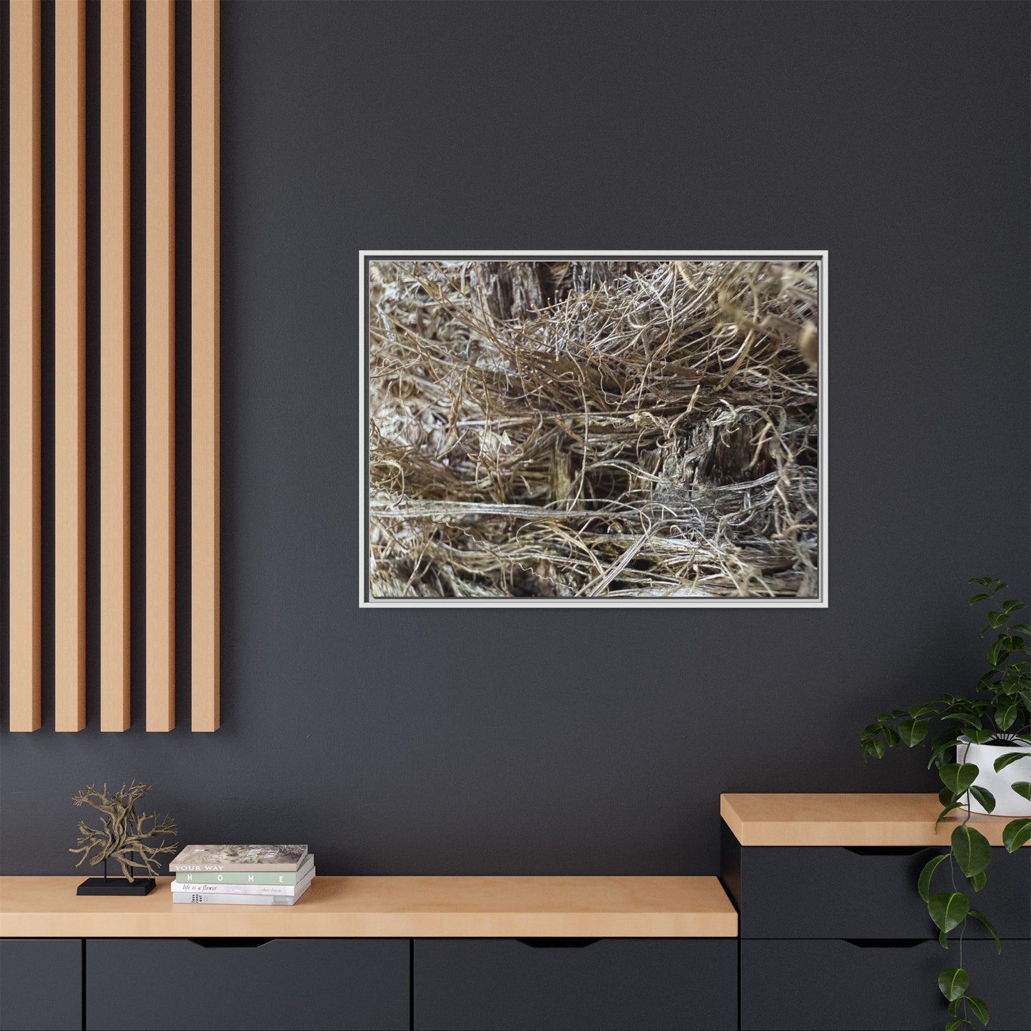 Tangled Whispers of Autumn - Unique Stretched Canvas Wall Art