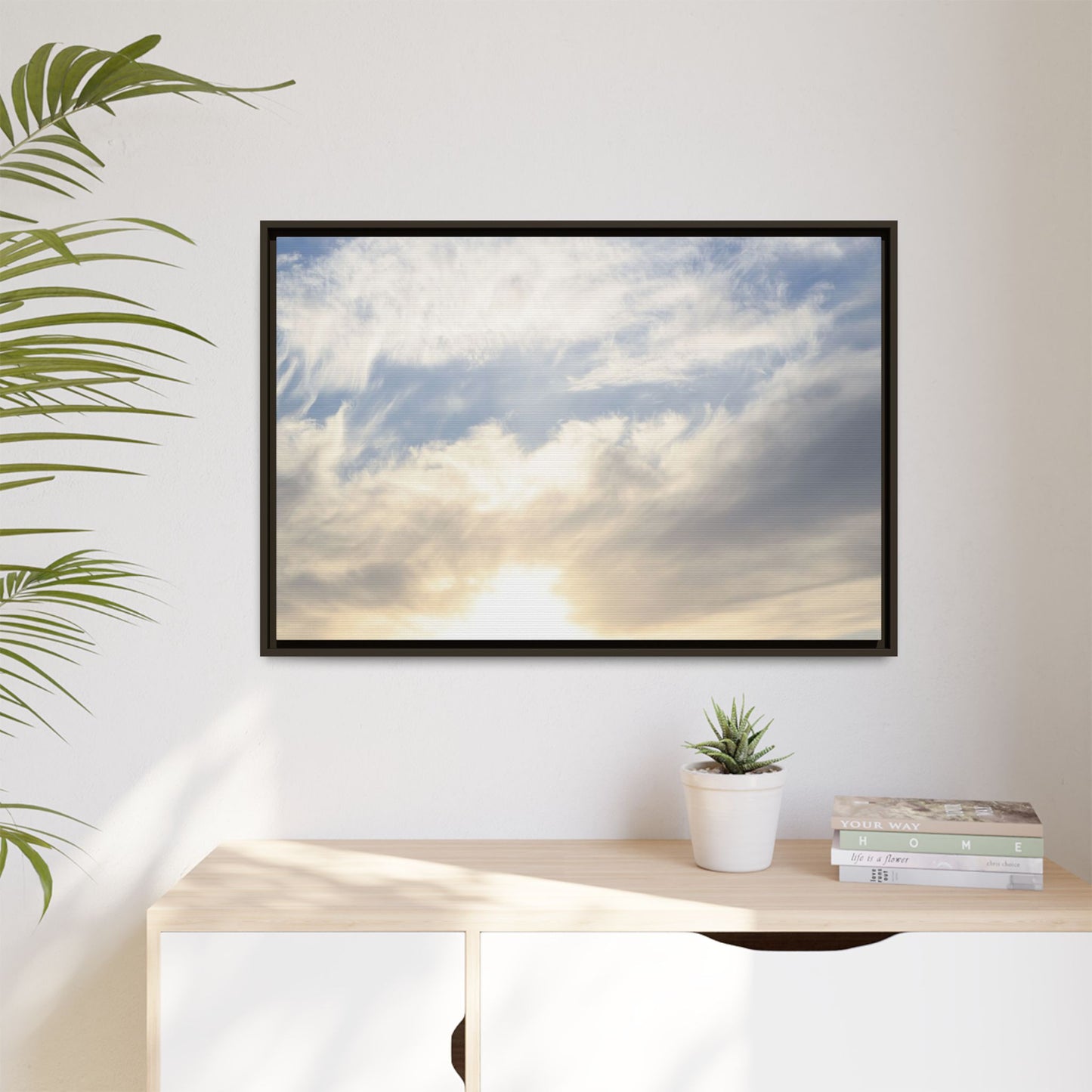 Sky's Ethereal Whisper - Unique Stretched Canvas Wall Art