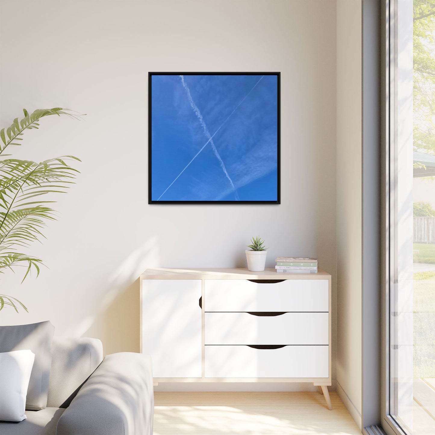 Sky Crossroads - Unique Stretched Canvas Wall Art