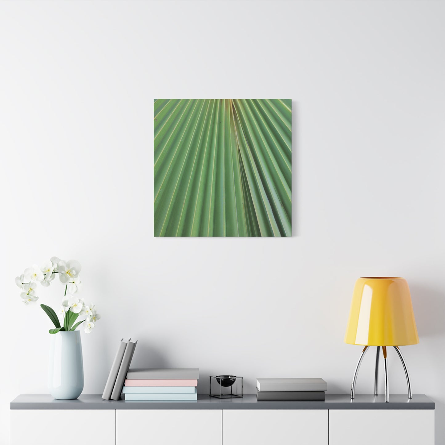 Fan of Green - Unique Frameless Canvas Wall Art