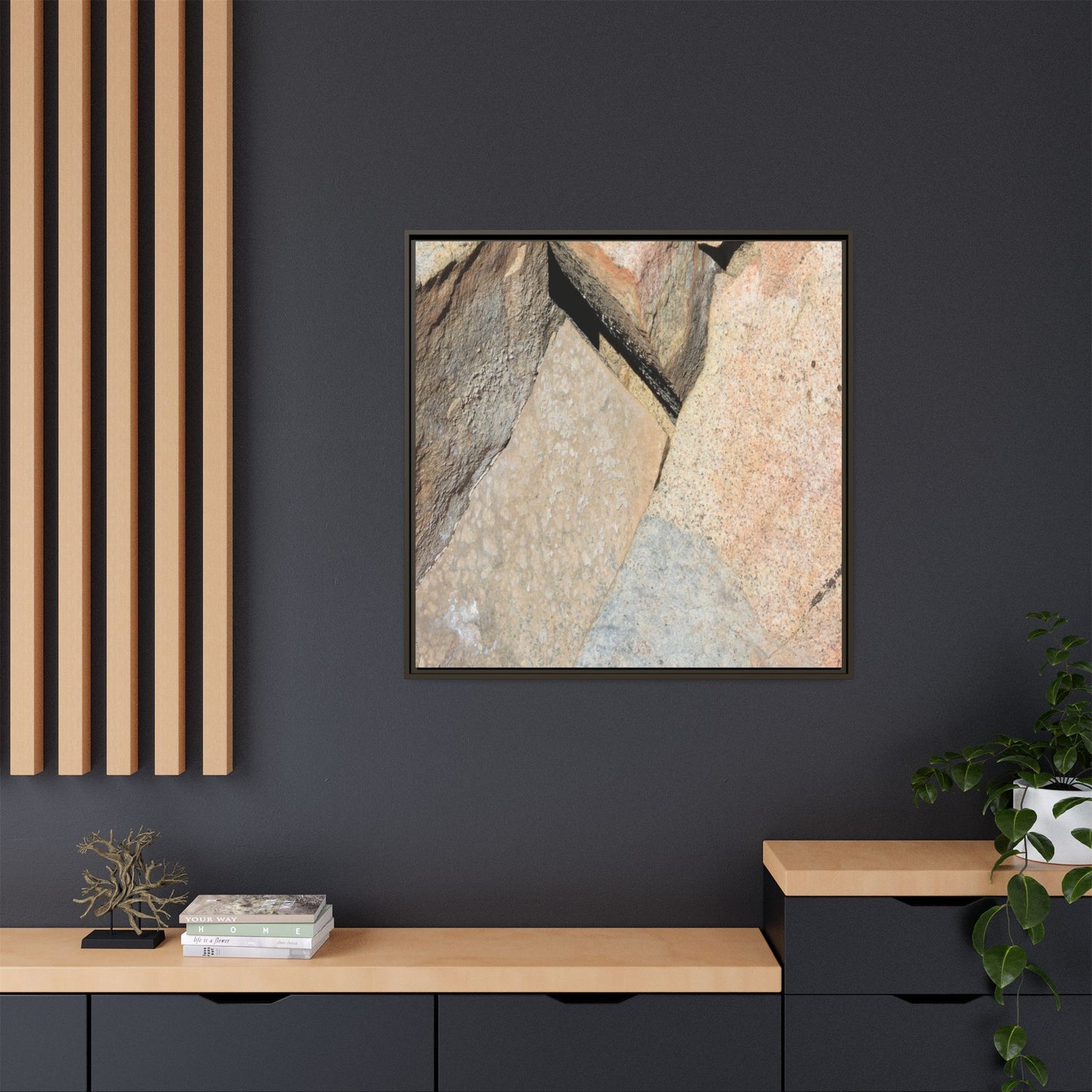 Rock Fragment - Unique Stretched Canvas Wall Art