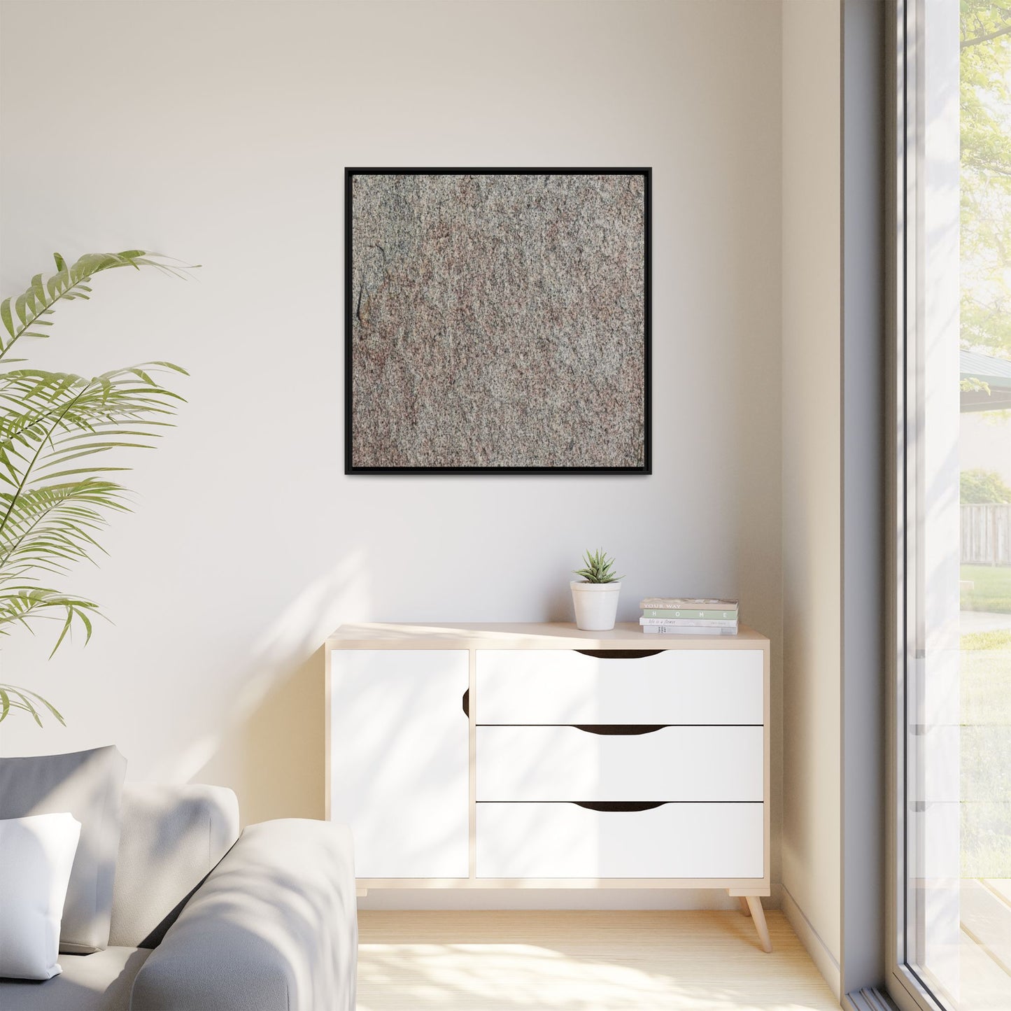 Granular Whispers - Unique Stretched Canvas Wall Art