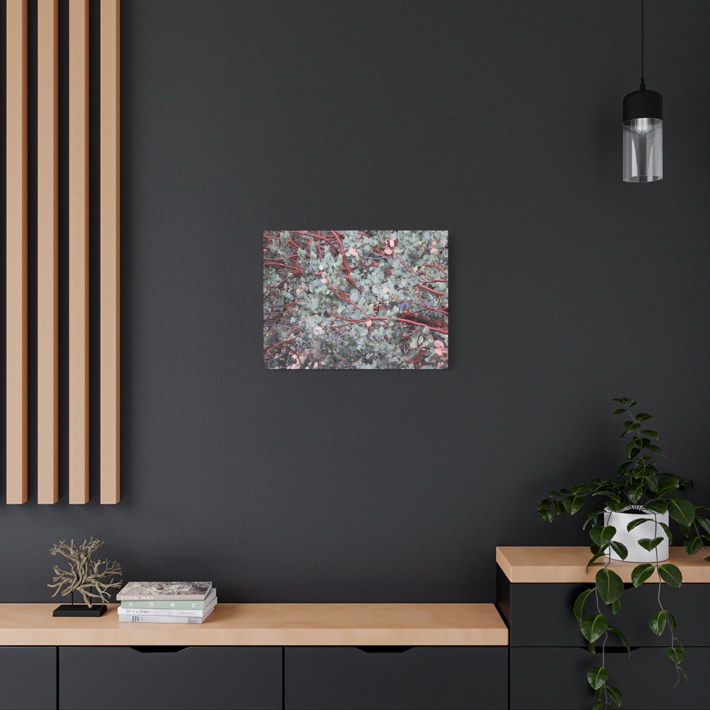 Whispers of Silver and Rust - Unique Frameless Canvas Wall Art