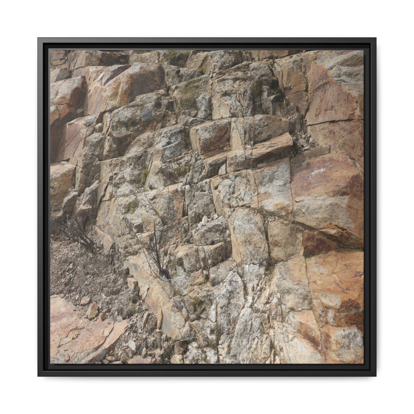 Stone's Silent Story - Unique Stretched Canvas Wall Art