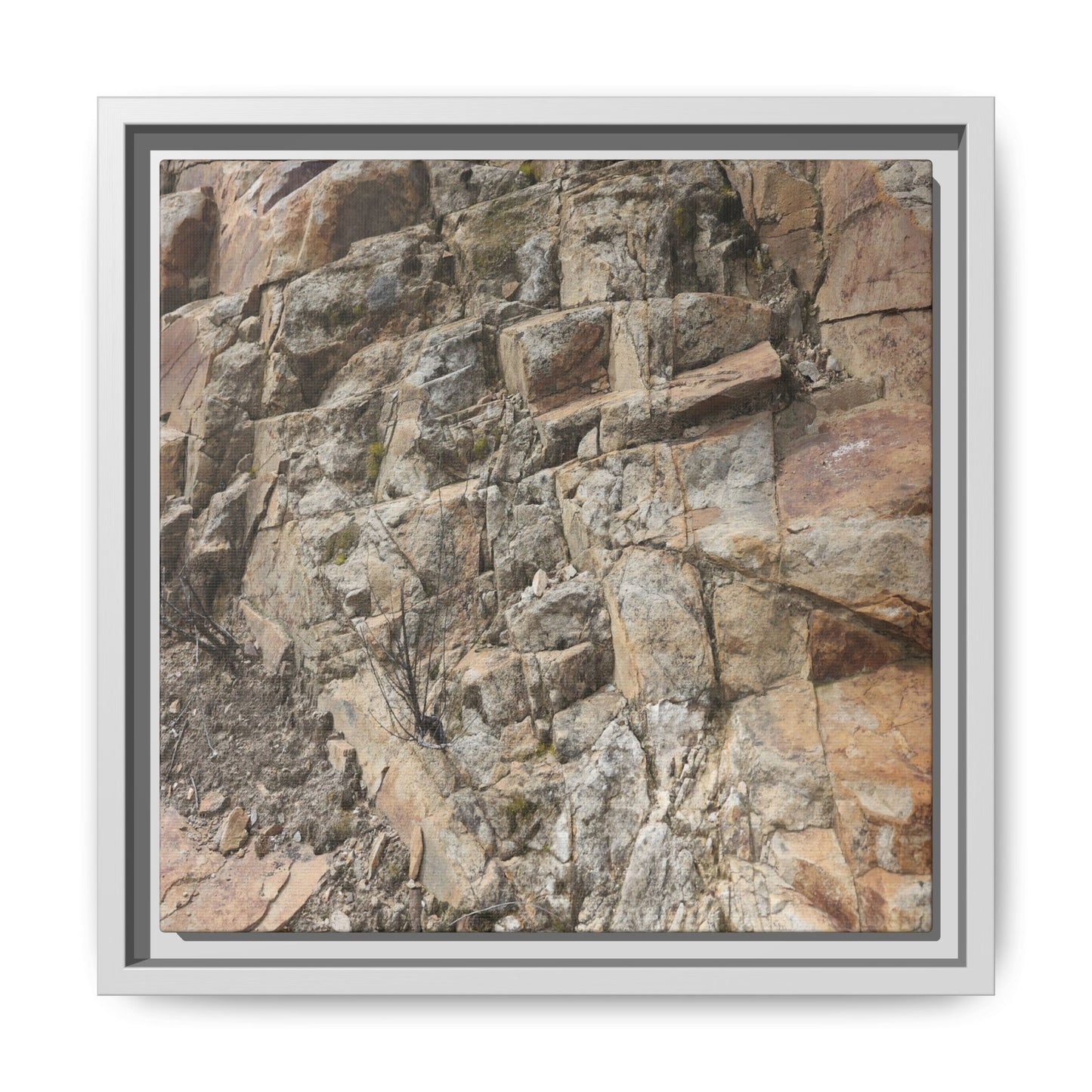 Stone's Silent Story - Unique Stretched Canvas Wall Art