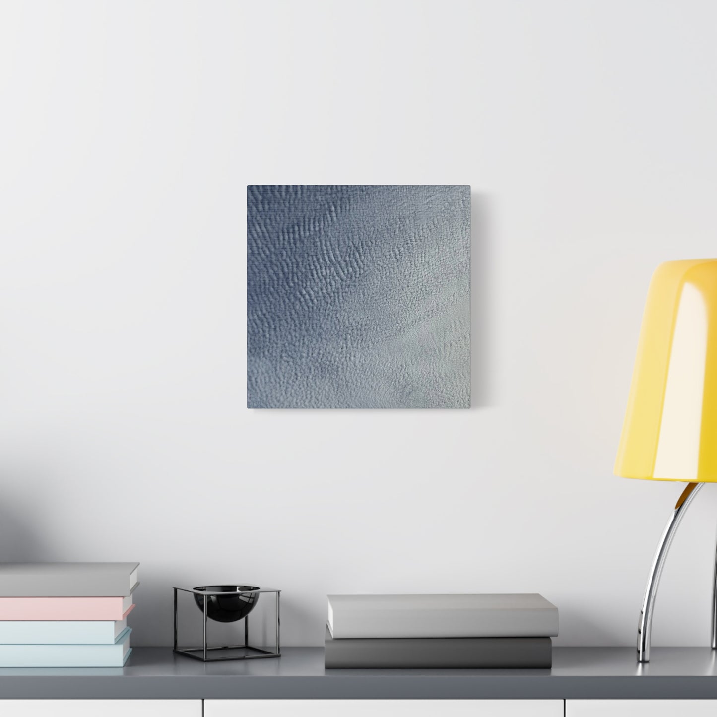 Undulating Whispers of Cerulean - Unique Frameless Canvas Wall Art