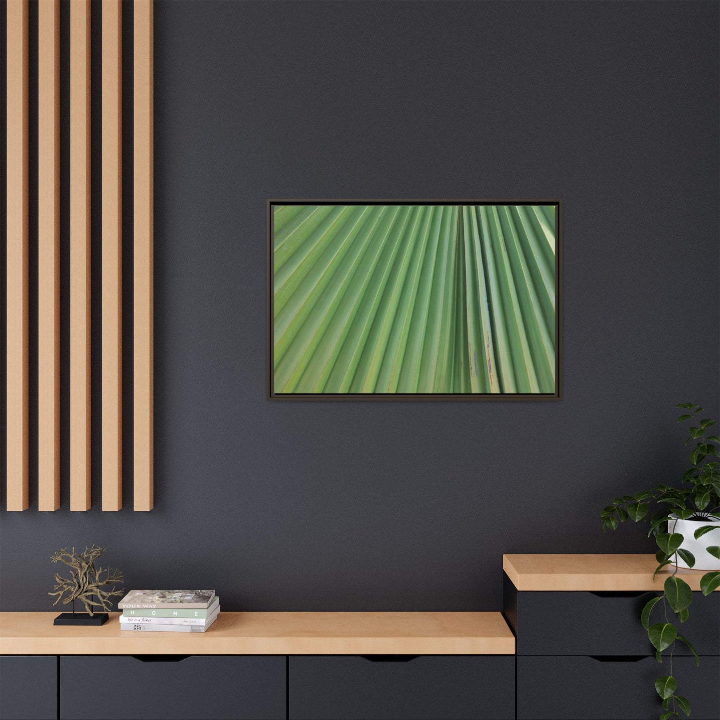 Emerald Rays - Unique Stretched Canvas Wall Art