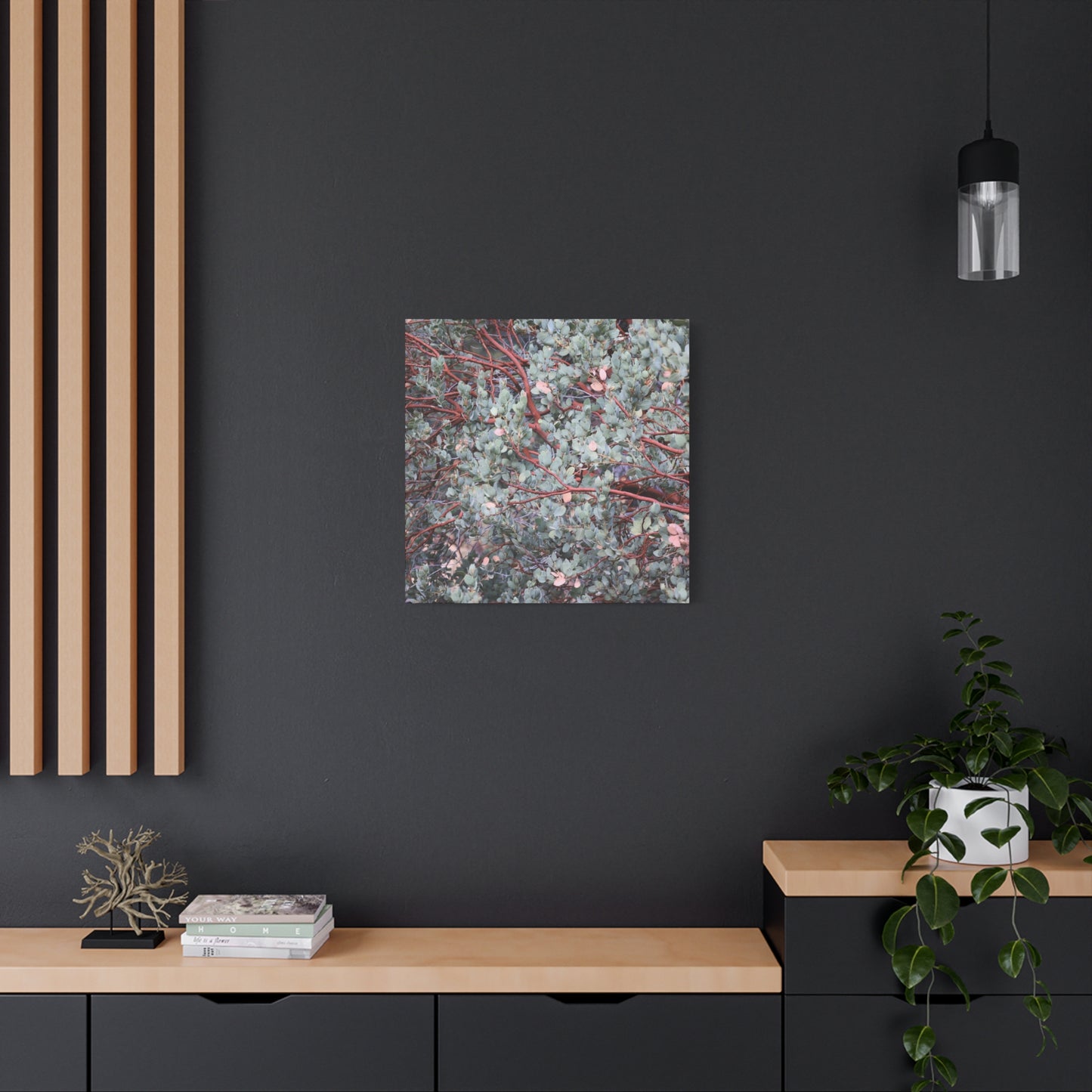 Whispers of Silver and Rust - Unique Frameless Canvas Wall Art