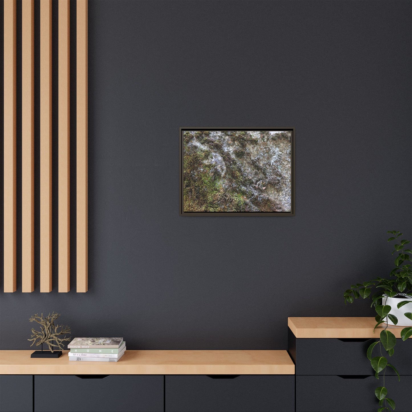 Mossy Whispers - Unique Stretched Canvas Wall Art