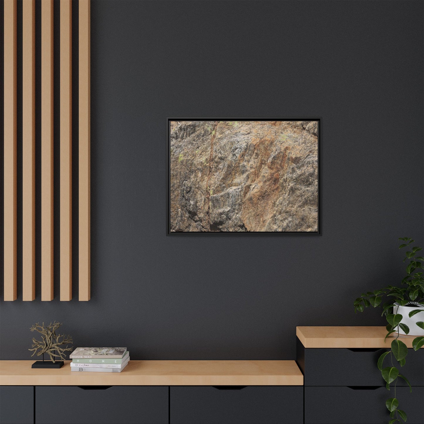 Weathered Rock Formation - Unique Stretched Canvas Wall Art