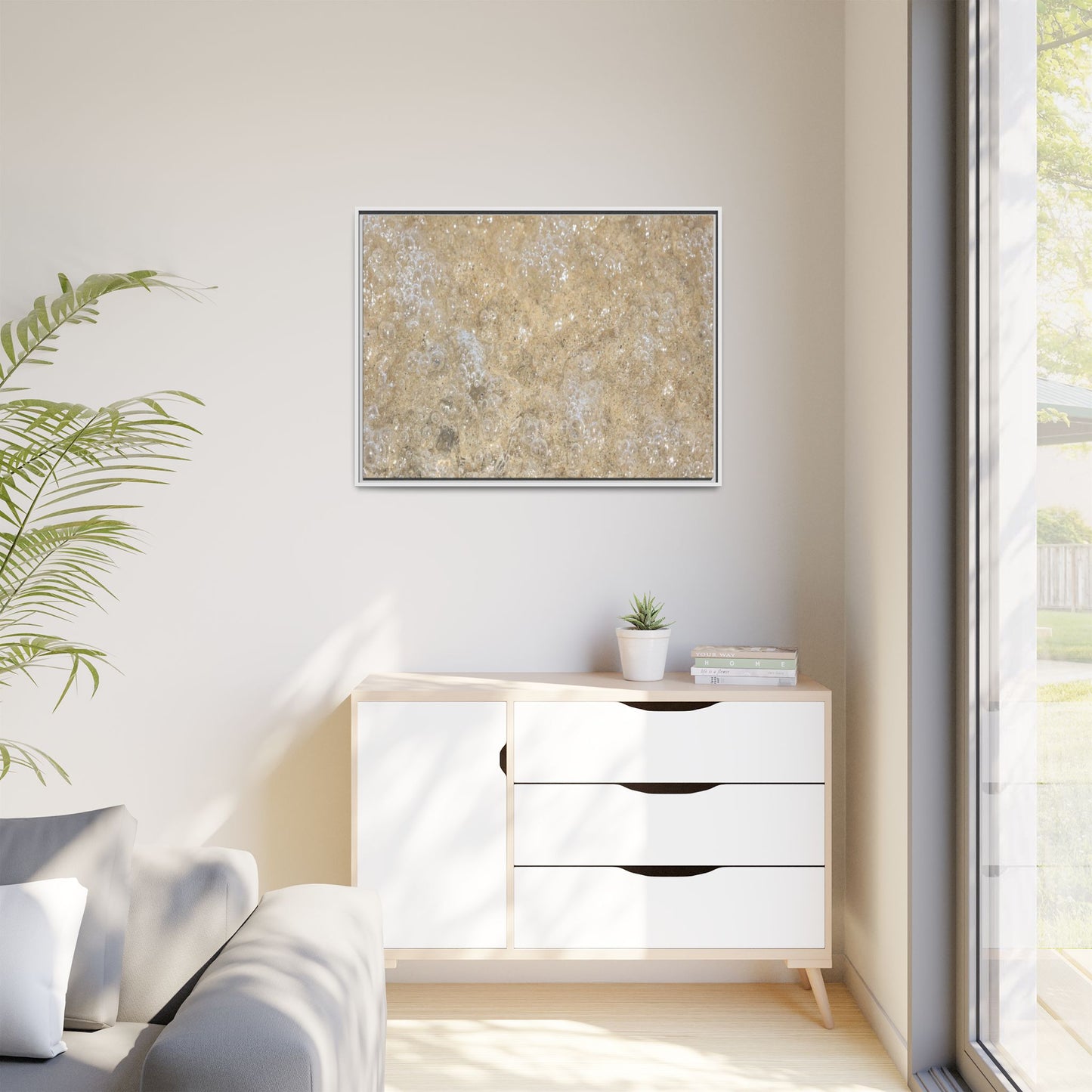 Bubbling Sand - Unique Stretched Canvas Wall Art