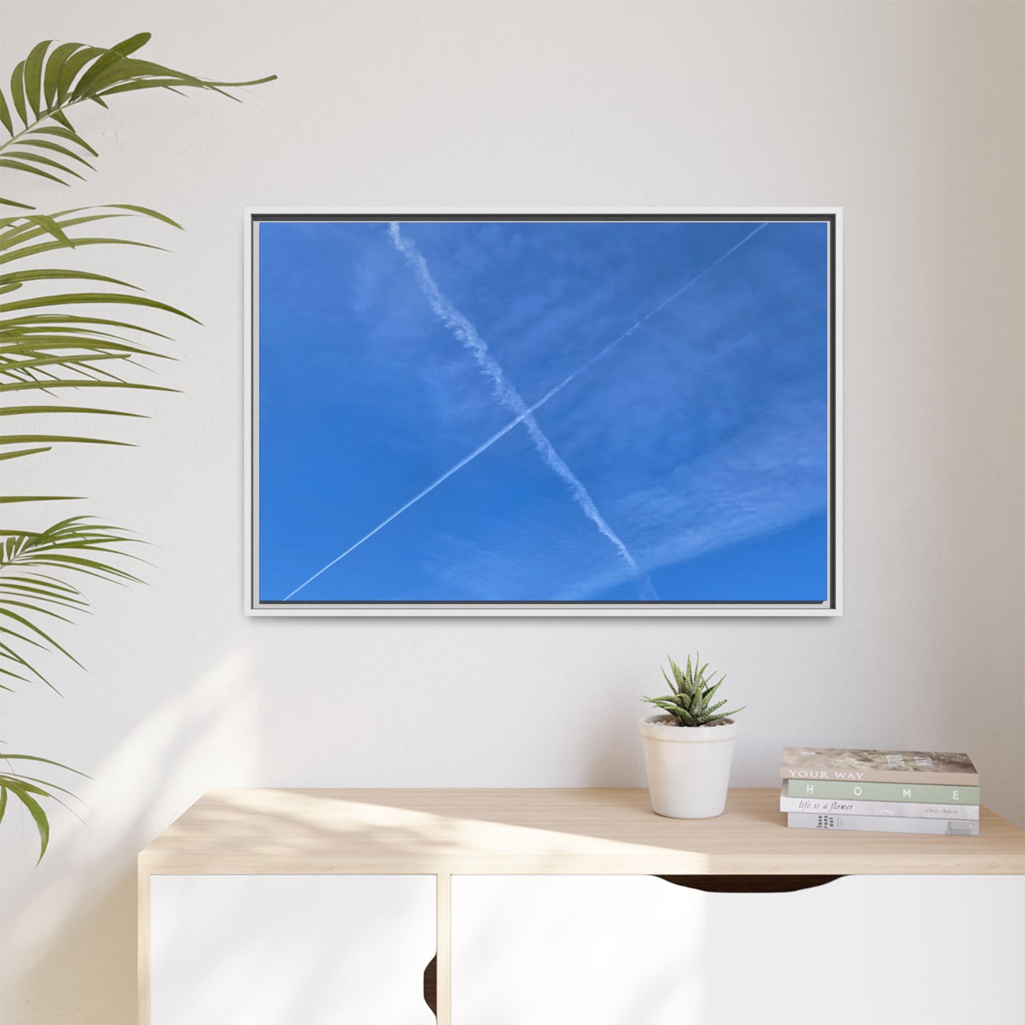 Sky Crossroads - Unique Stretched Canvas Wall Art