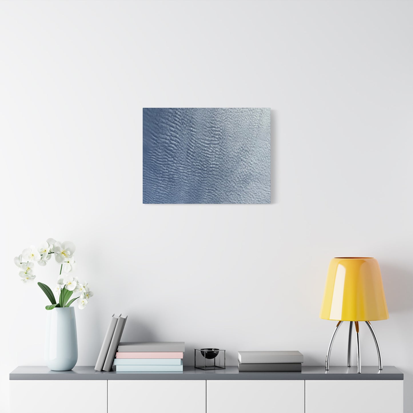 Rippling Echoes of Cerulean Stillness - Unique Frameless Canvas Wall Art