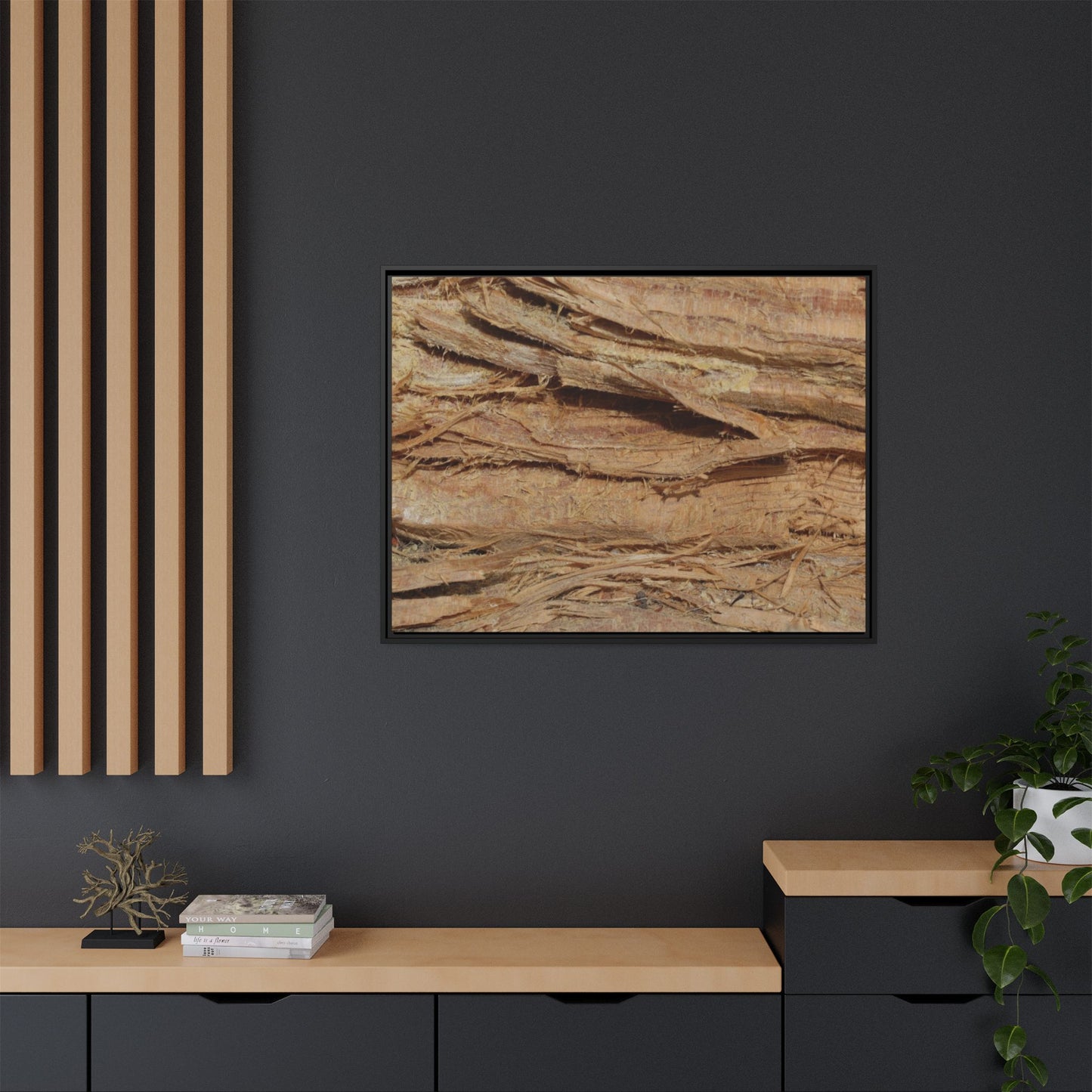 Splintered Bark - Unique Stretched Canvas Wall Art