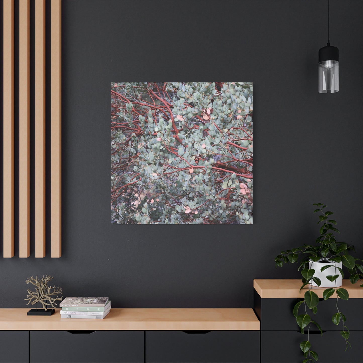 Whispers of Silver and Rust - Unique Frameless Canvas Wall Art