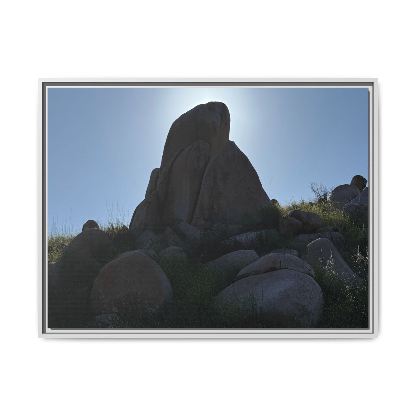 Boulder Silhouette - Unique Stretched Canvas Wall Art