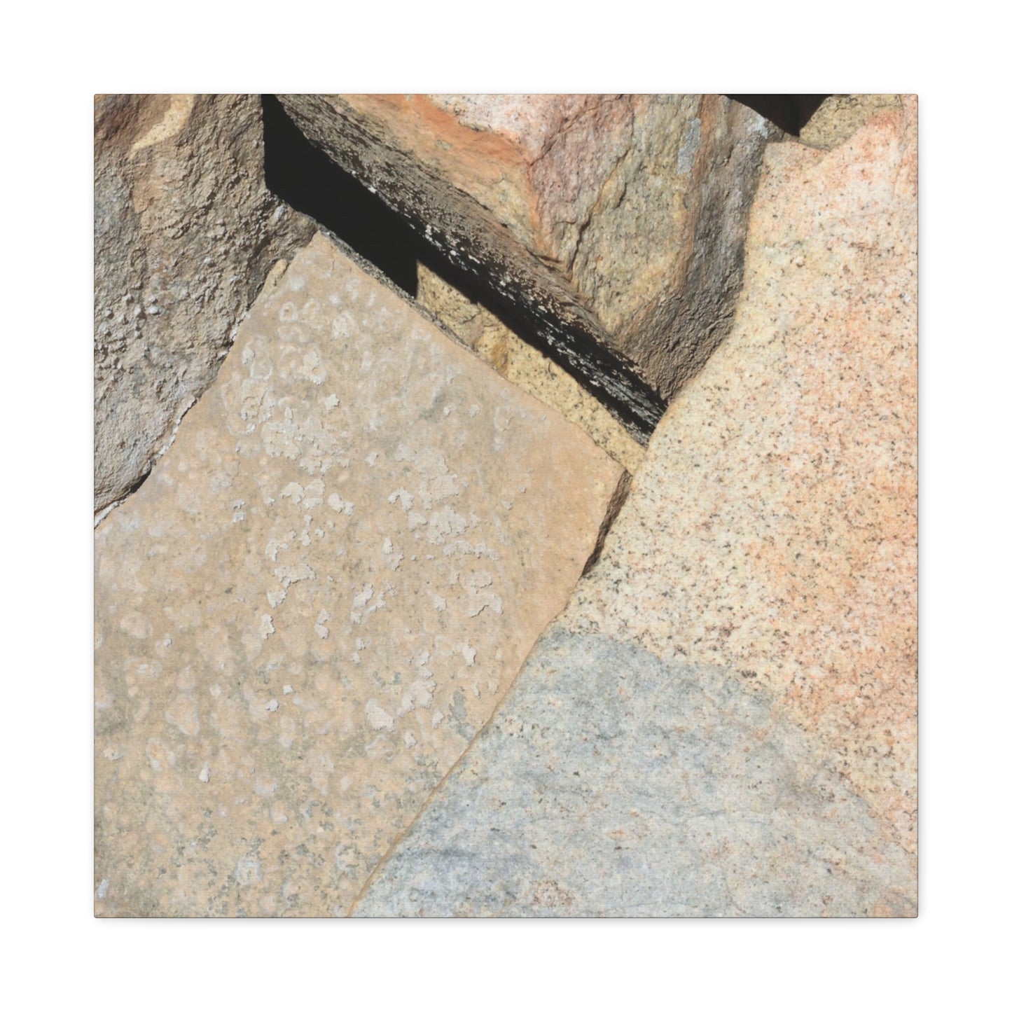 Stone Fragments - Unique Frameless Canvas Wall Art