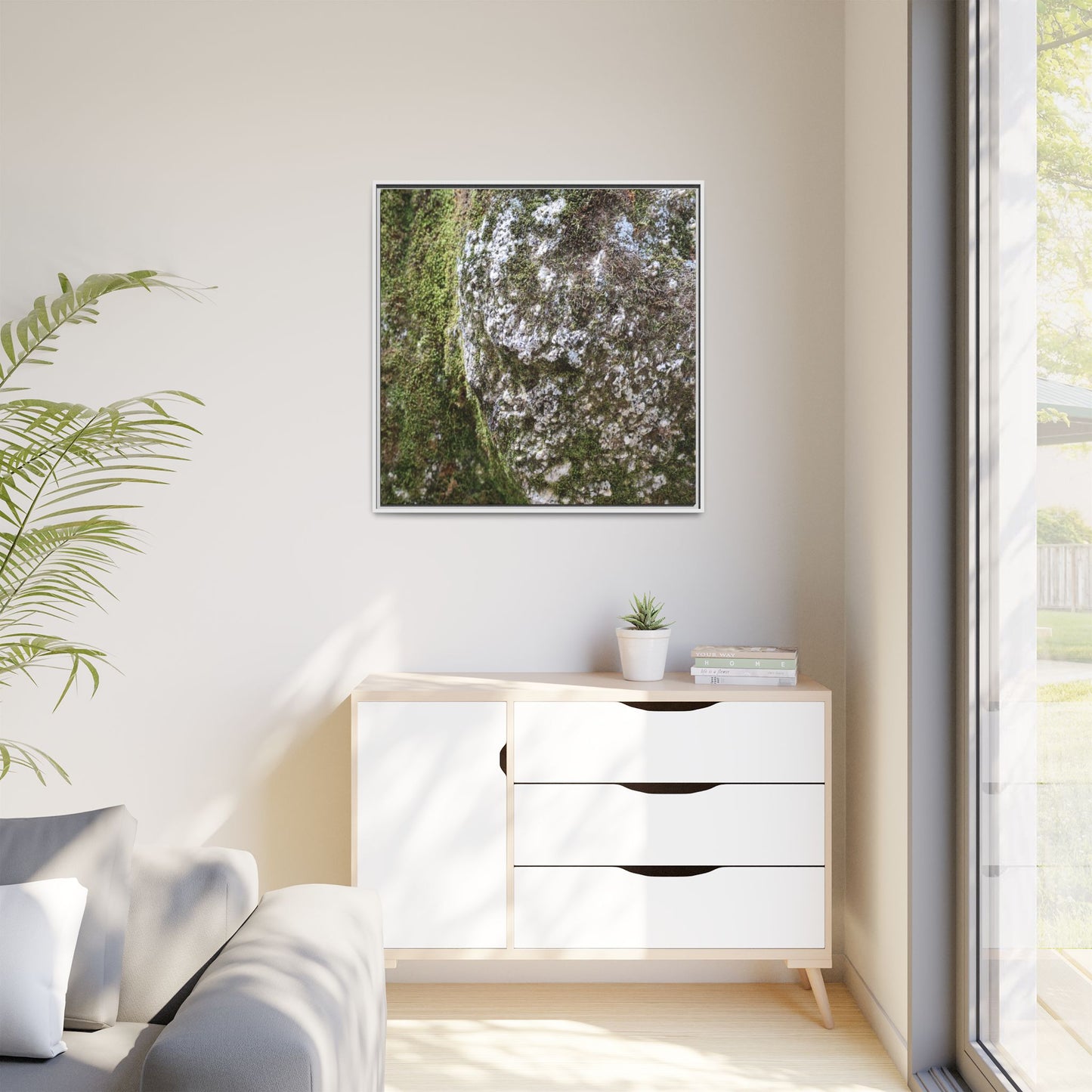 Lichen Landscape - Unique Stretched Canvas Wall Art