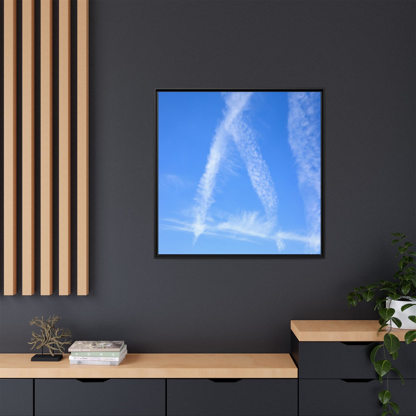 Skyward Whispers - Unique Stretched Canvas Wall Art
