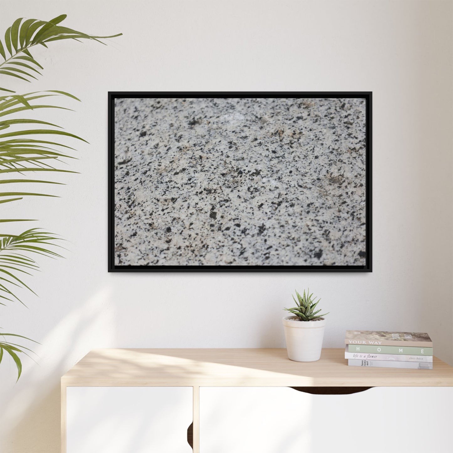Monochrome Mosaic - Unique Stretched Canvas Wall Art