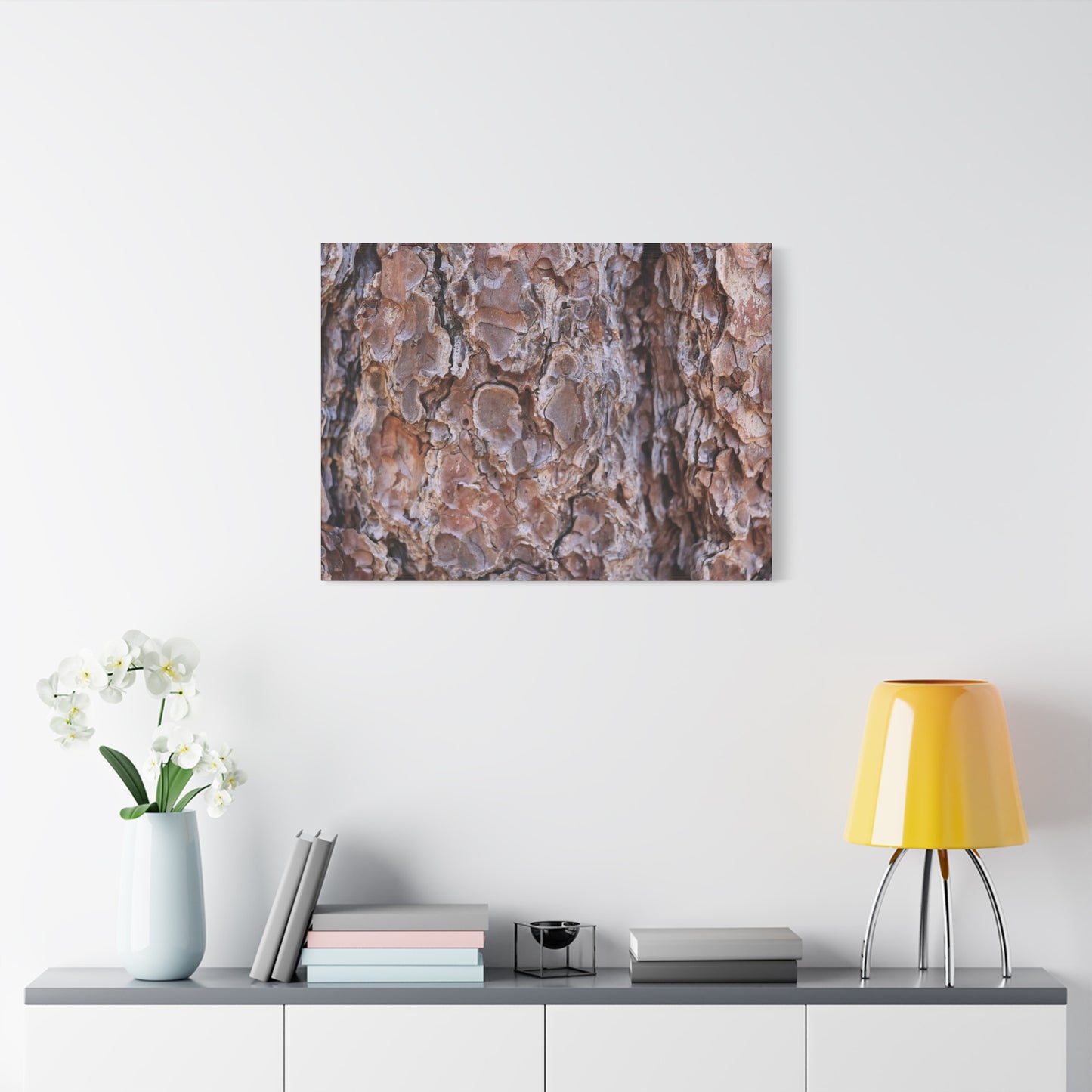 Rugged Bark Landscape - Unique Frameless Canvas Wall Art