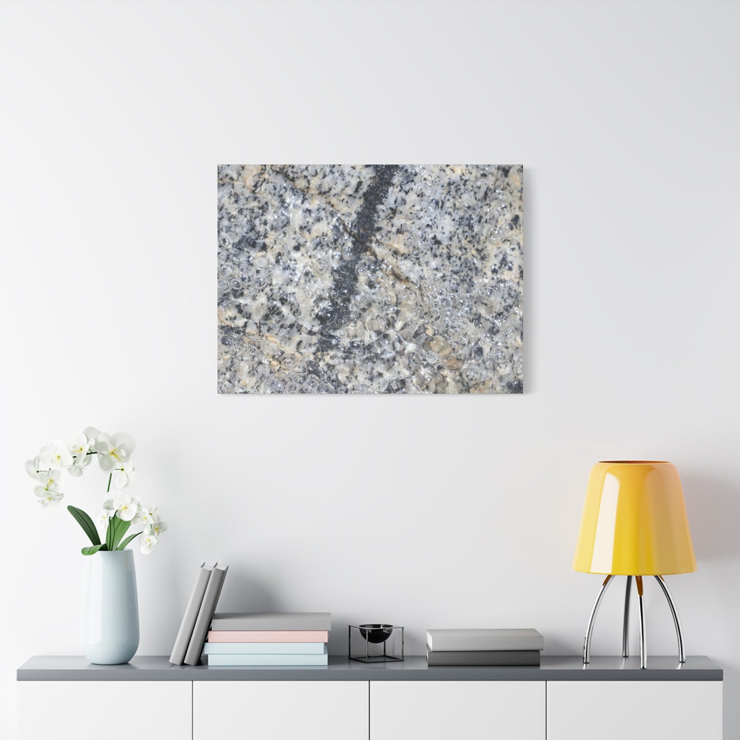 Crystalline Bubbles - Unique Frameless Canvas Wall Art