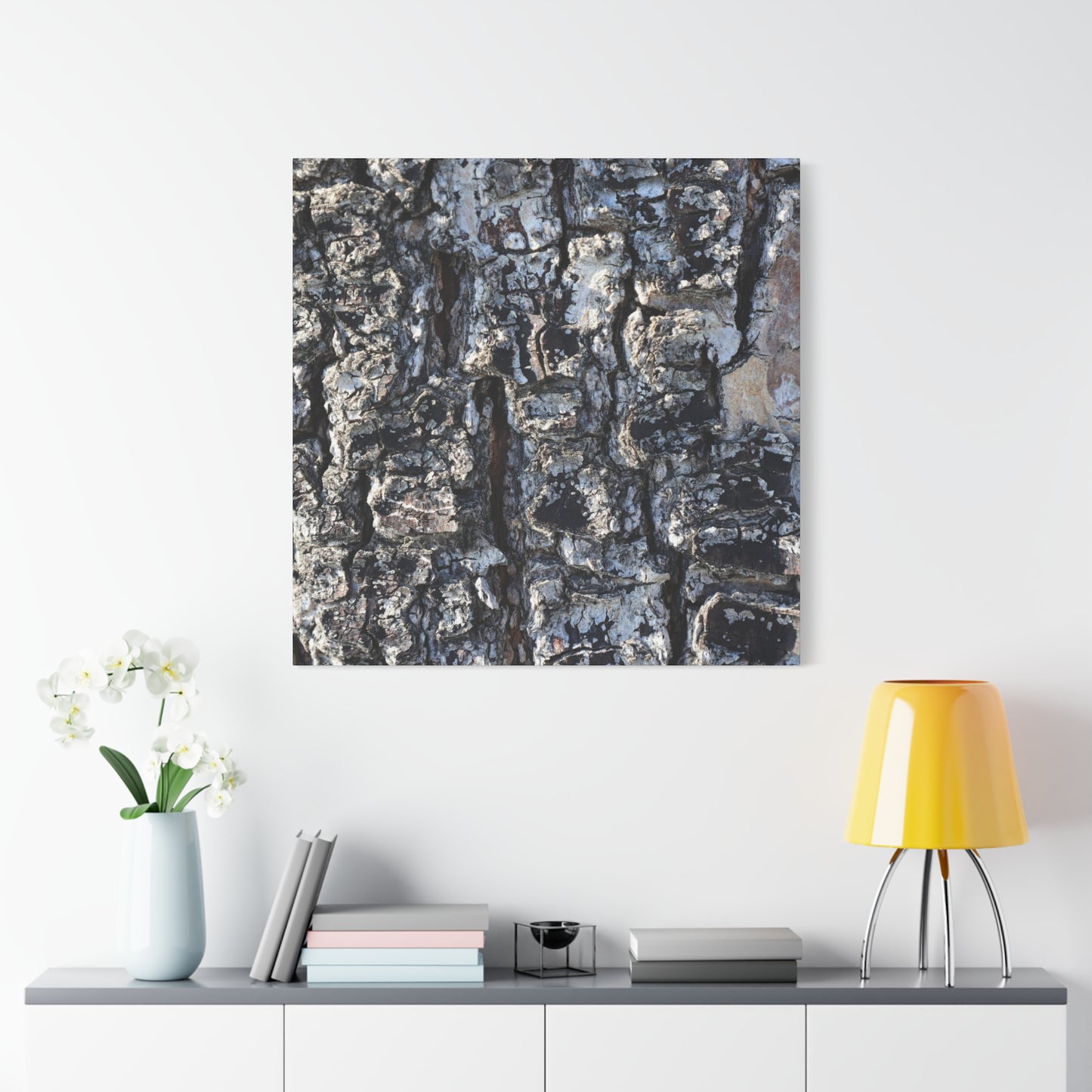 Textured Whispers of the Ancient Tree - Unique Frameless Canvas Wall Art