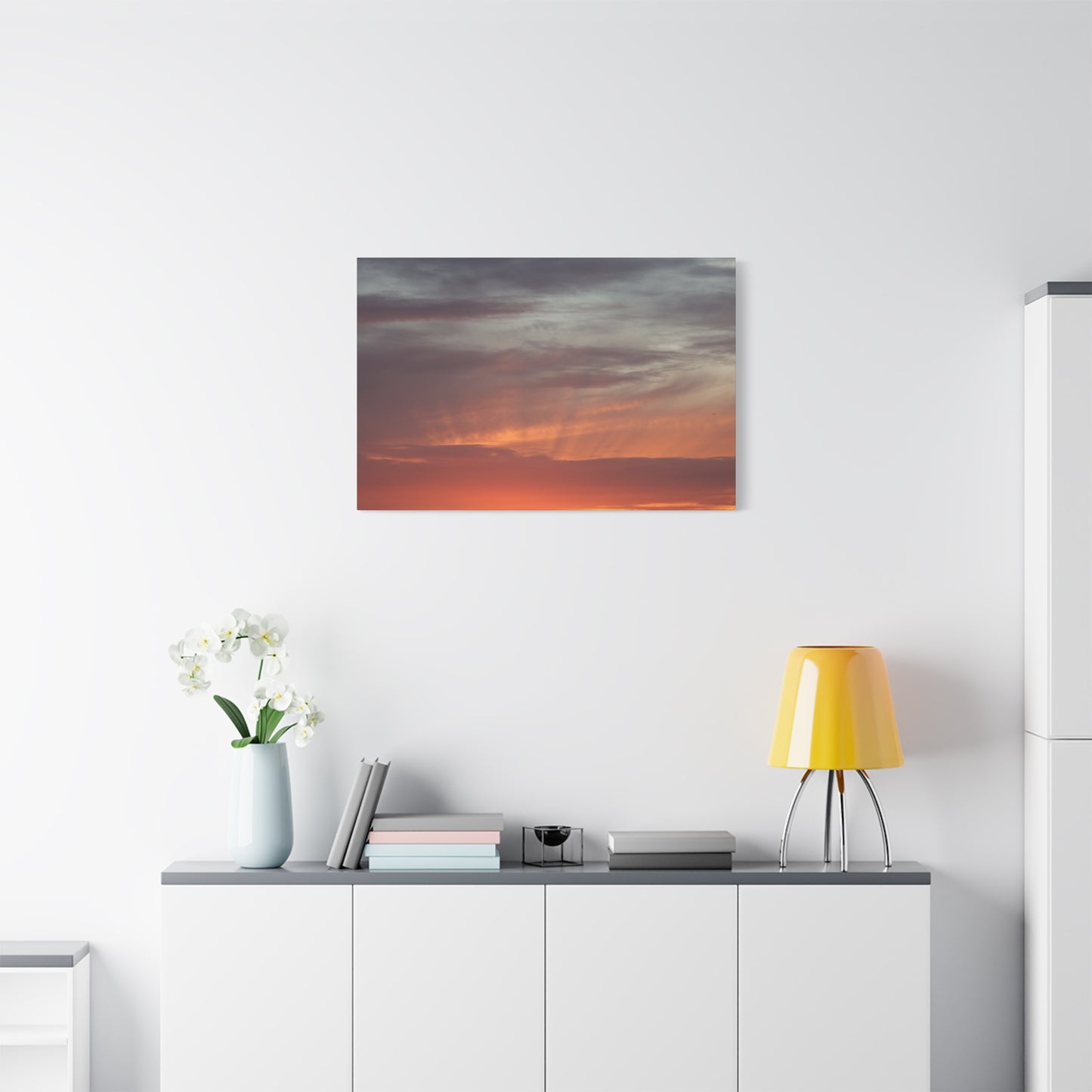 Horizon's Ember - Unique Frameless Canvas Wall Art